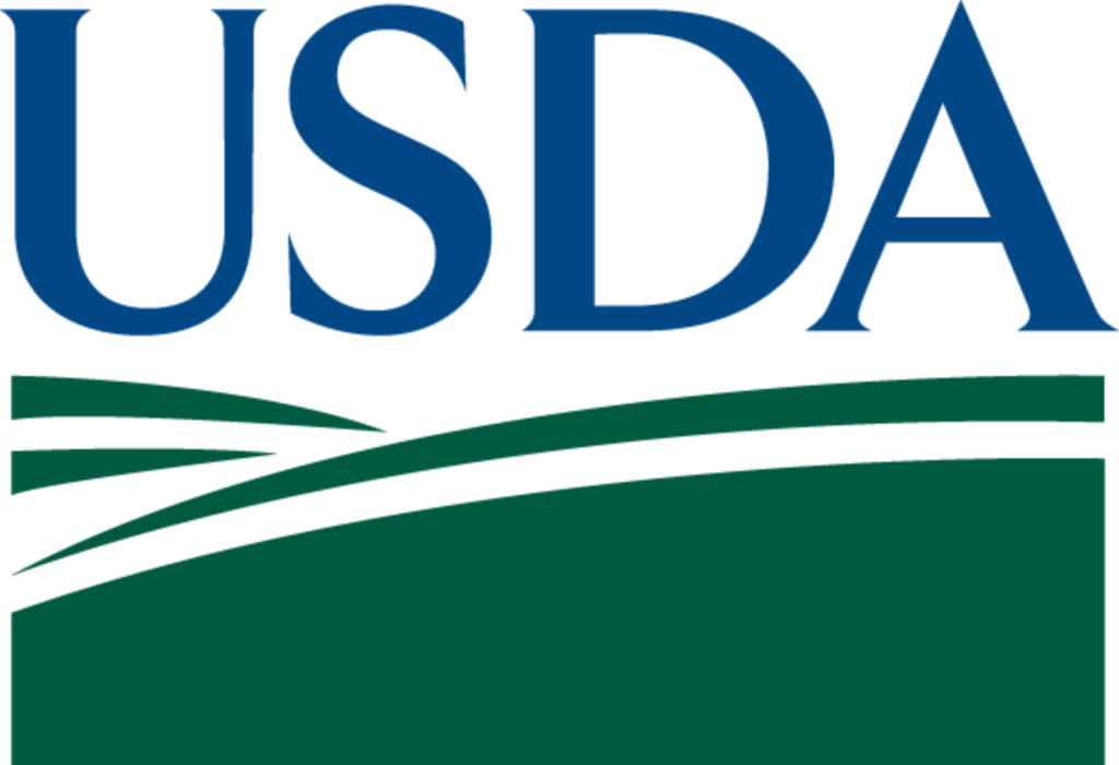 Logo for USDA in green and blue colors